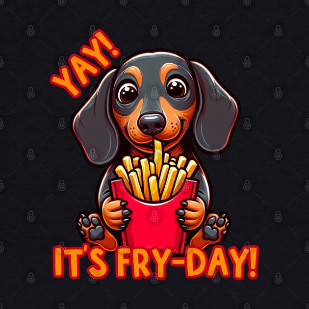 Yay! It's Fry-Day Dachshund by KarmicKal